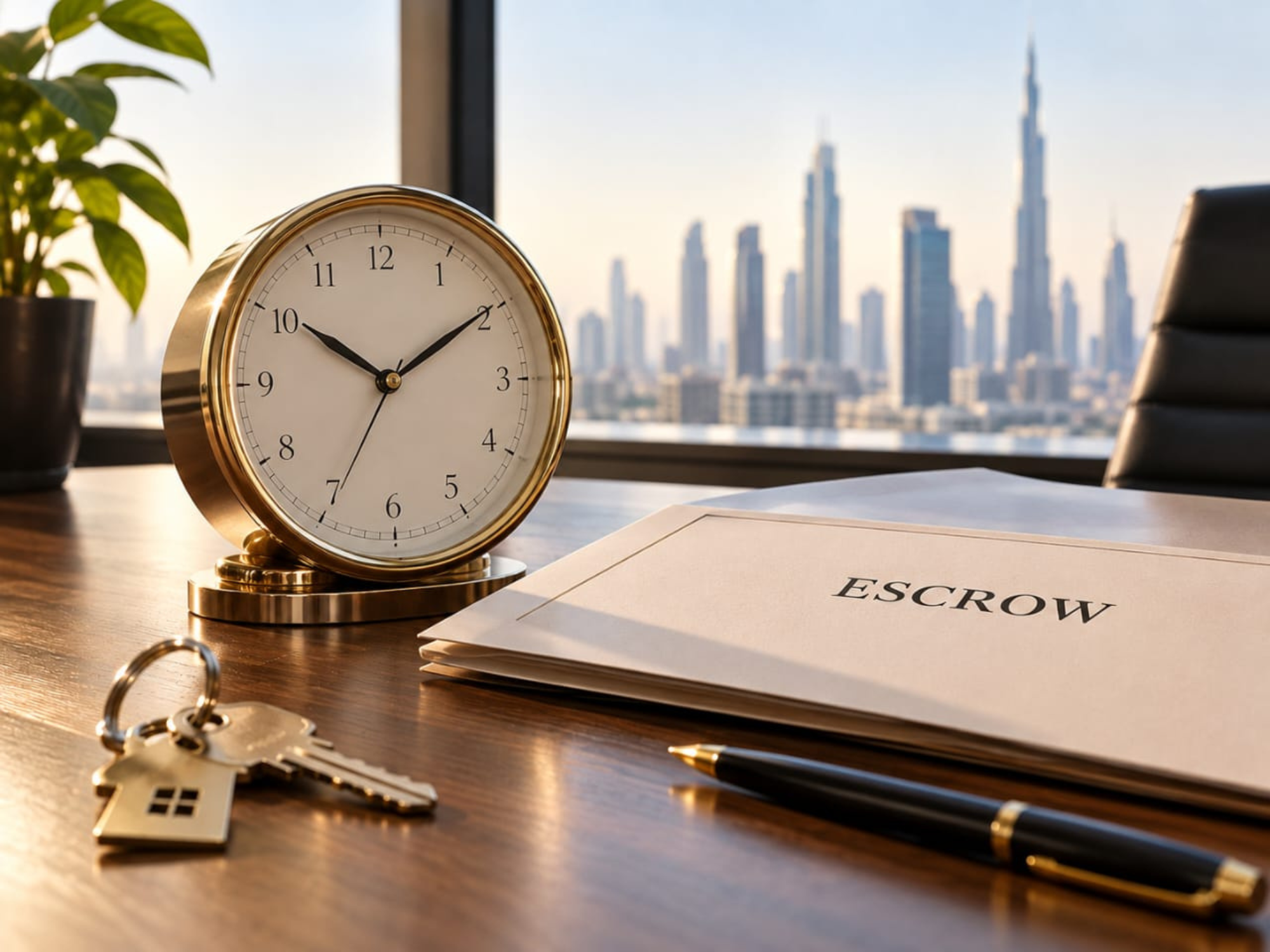 Clock — Time as it is written in escrow